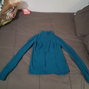 Teal Women's Zip-Up Top
